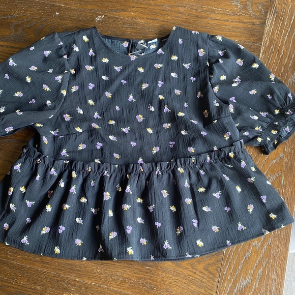 H&M floral peplum blouse - Picture 1 of 2